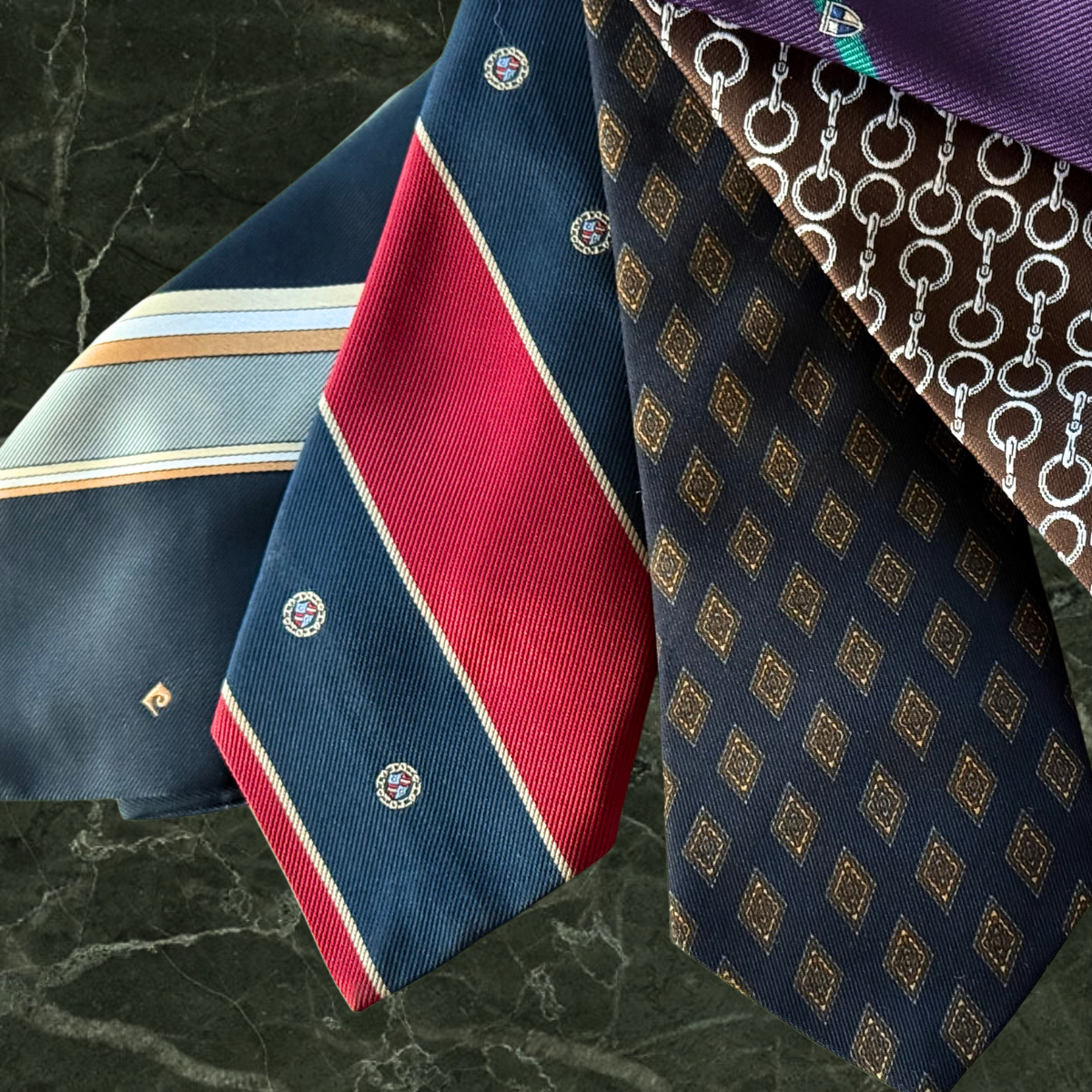 Givenchy Diagonal Stripes Red & Blue Tie