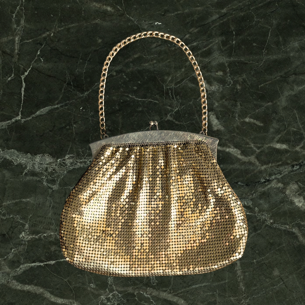 Gold Metalic Vintage Handbag