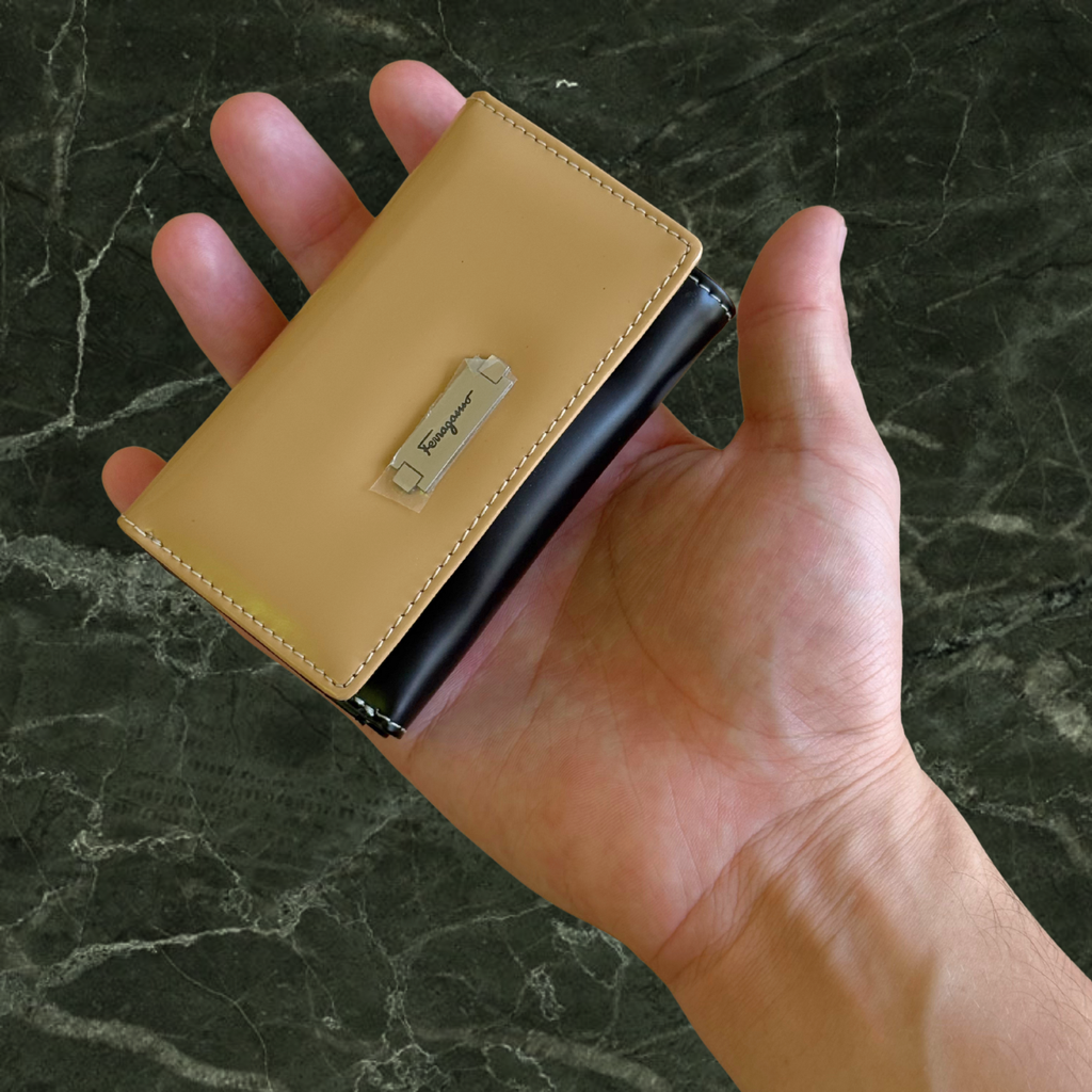 Salvatore Ferragamo Nude & Black Wallet