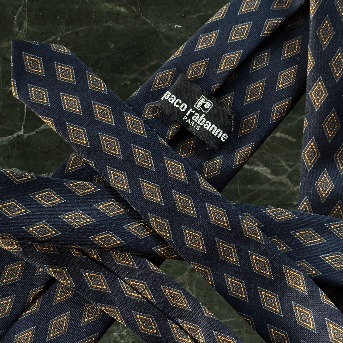 Paco Rabanne Tie Geometric Diamond Pattern