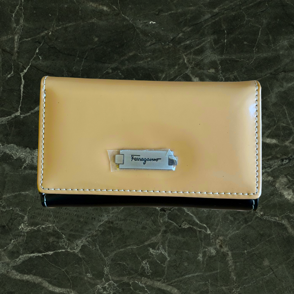 Salvatore Ferragamo Nude & Black Wallet